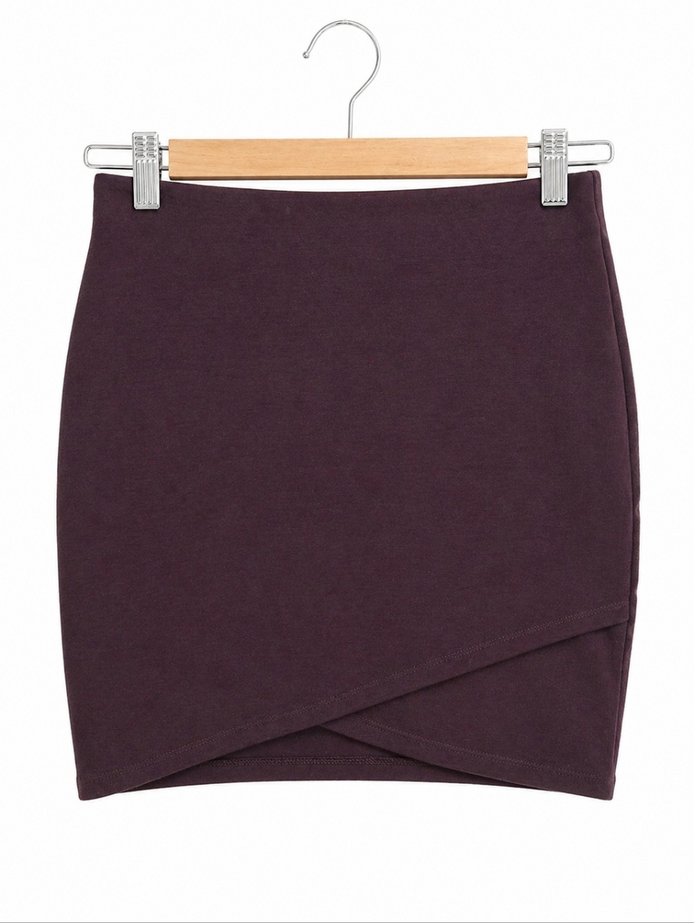 Talula Asymmetrical Mini Skirt Plum Purple Size Small Bodycon Stretch